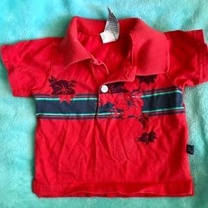 Old navy Red 3-6 months hawaiian shirt collared